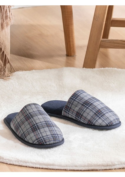 Yeni Sezon Ekose Desenli Erkek Ev Terliği