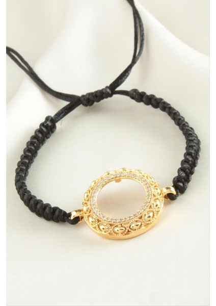 Ds-Derin Çeyrek Altın Koyulabilir Makrome Örgülü Bileklik-Sarı fiyatları