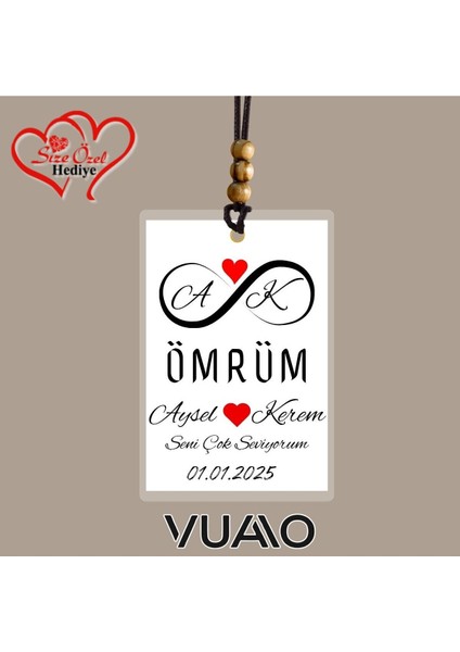 Kişiye Özel Isimli, Fotoğraflı ve Sözlü Araba Süsü - Araba Dikiz Aynası Süsü - Size Özel Hediye