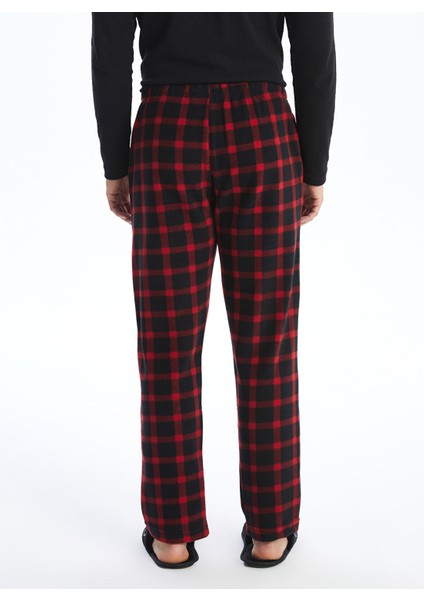 Yeni Sezon Standart Kalıp Ekose Polar Pijama Alt fırsatları