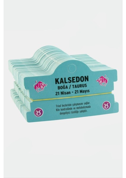 Ds-Derin Kalsedon - Boğa Burç Bileklik Kartı-Açık Mavi fiyatları