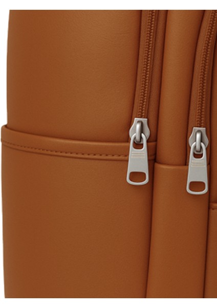 Suni Deri Dört Gözlü Sırt Çantası Taba fırsatları