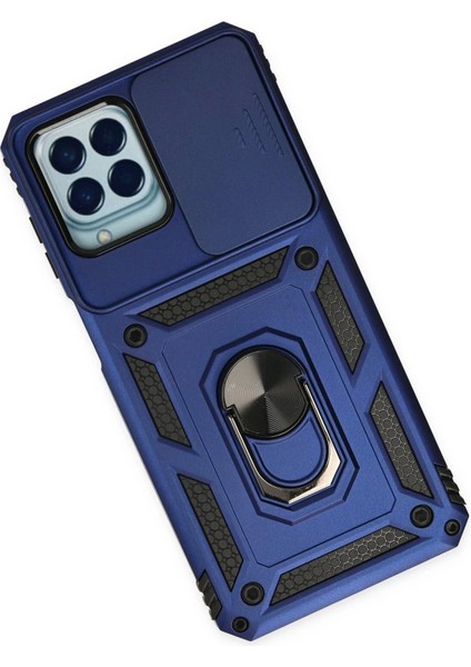 Bfs Samsung Galaxy M33 Kılıf Pars Lens Yüzüklü Silikon - Lacivert modelleri