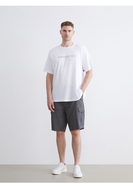 Yeni Sezon Büyük Beden Standart Kalıp Gabardin Erkek Şort