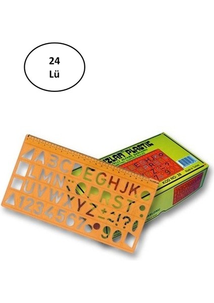 Yıldızlar Harf Şablonu 22 cm 24'lü