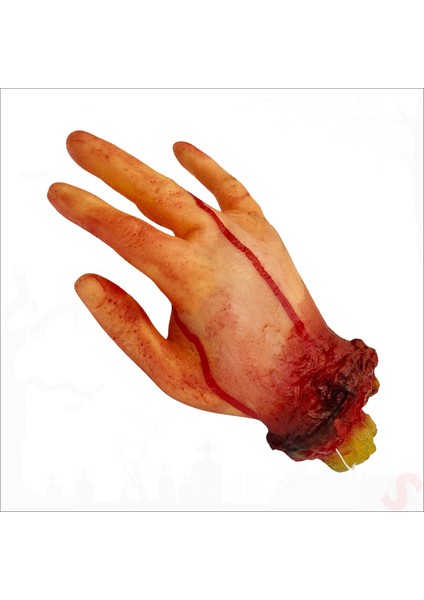 Kanlı Kesik El, 4 Parmak - 23 cm