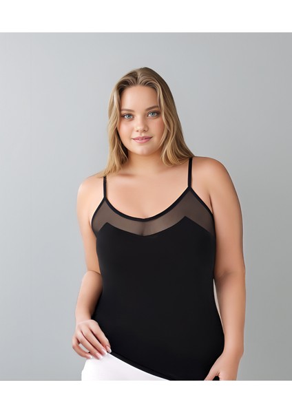 Kadın Battal Lycralı Ip Askılı Atlet 3'lü C801-002