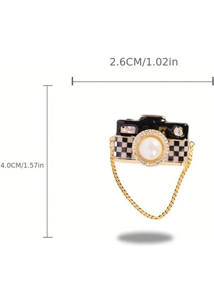 6566 Inci Detaylı Fotoğraf Makinası Broş / Yaka Iğnesi modelleri