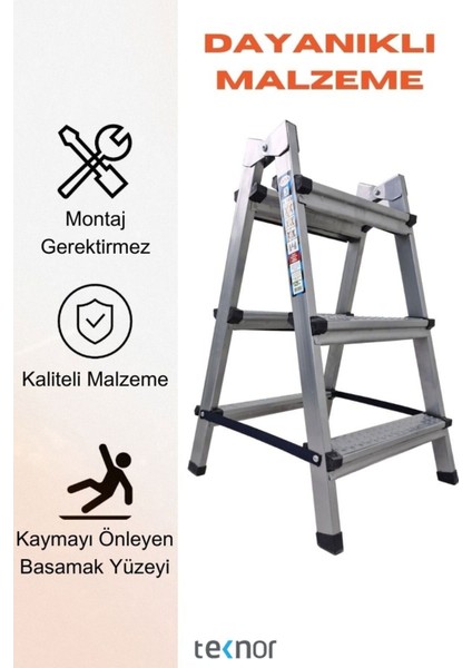 Çift Taraflı Dayanıklı Metal Basamaklı Merdiven modelleri