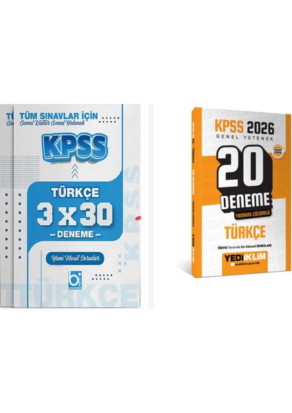 Yediiklim 2026 Kpss Genel Yetenek Türkçe Tamamı Çözümlü 20 + 3 De