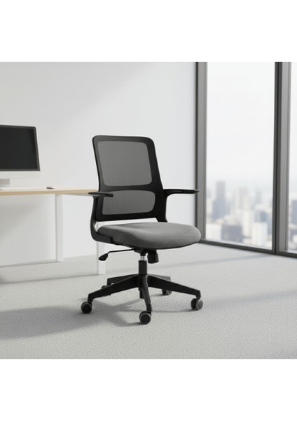Terra Siyah Ofis Çalışma Koltuğu | Siyah Ergonomik Çalışma Koltuğu