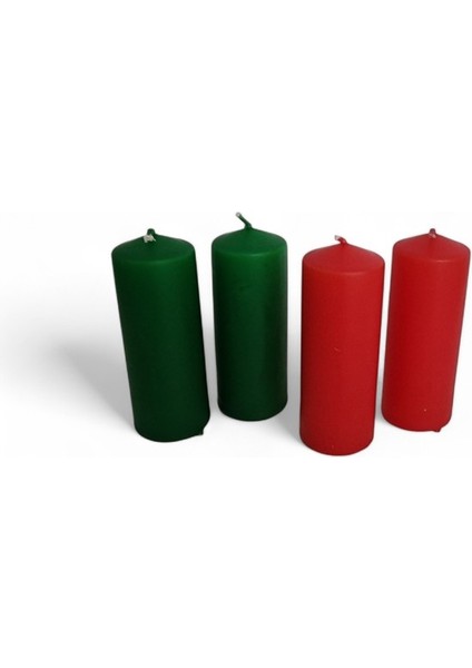 Yılbaşı Mum 4x9 cm 4 Adet modelleri