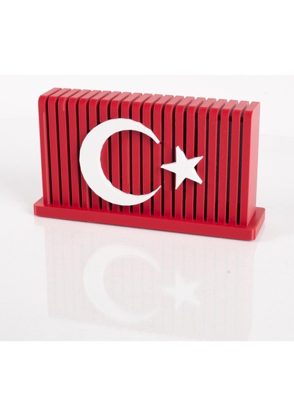 Kırmızı Beyaz 3D Türk Bayrağı Biblosu Ofis Masa Üstü Bayrağı Iş Yeri Hediyesi