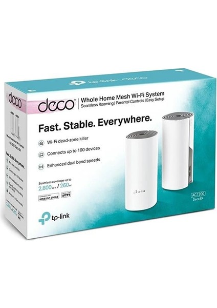 Tp-Link AC1200 Deco E4 1200MBPS Mesh Wıfı Sistemi (Ikili) fiyatları