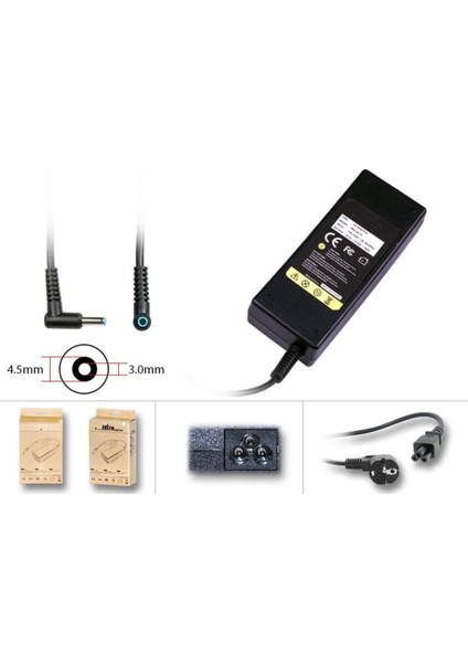Hp 250 G7 (10R41EA), Hp 250 G7 (10R48EA) Uyumlu Notebook Adaptörü, Şarj Aleti Cihazı 45W