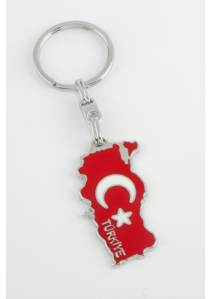 Ds-Derin Ay Yıldız Metal Anahtarlık-Kırmızı fiyatları