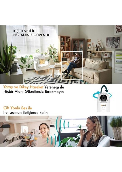 Whome Yapay Zeka Destekli 2 Mp Gece Görüşlü Dome Kamera fırsatları