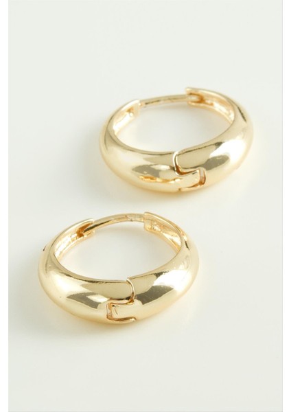 Ds-Derin Halka Trend Metal Küpe-Sarı