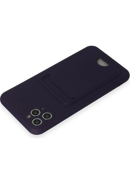 Bfs iPhone 11 Pro Max Kılıf Kelvin Kartvizitli Silikon - Derin Mor modelleri