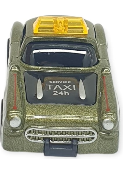 Çek Bırak Metal Küçük Arabalar 8 cm - SH40031 - Haki Taxi fırsatları