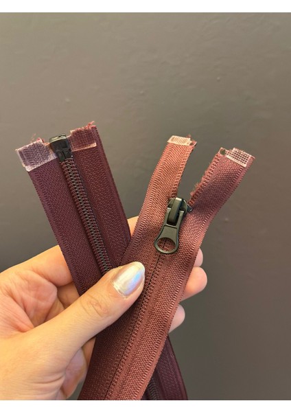Bordo Renk Fermuar 65X3 cm