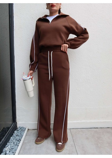 Şardonlu Yarım Fermuar Biyeli Takım modelleri