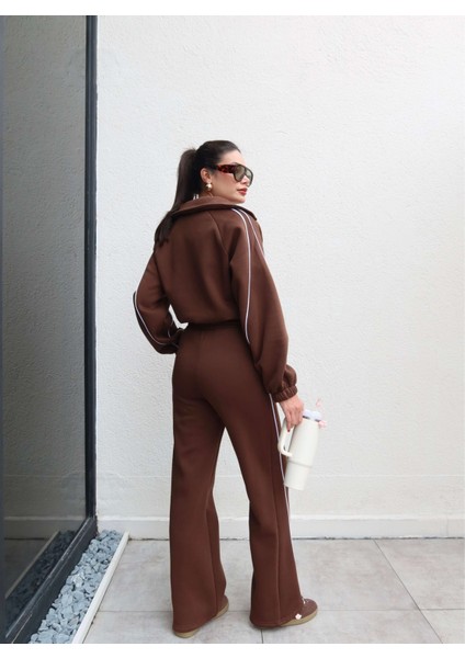 Şardonlu Yarım Fermuar Biyeli Takım indirimleri