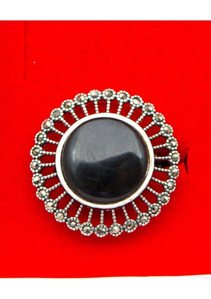 925 Ayar Kadın Gümüş Oltu Taşı Yüzük SY00051 modelleri