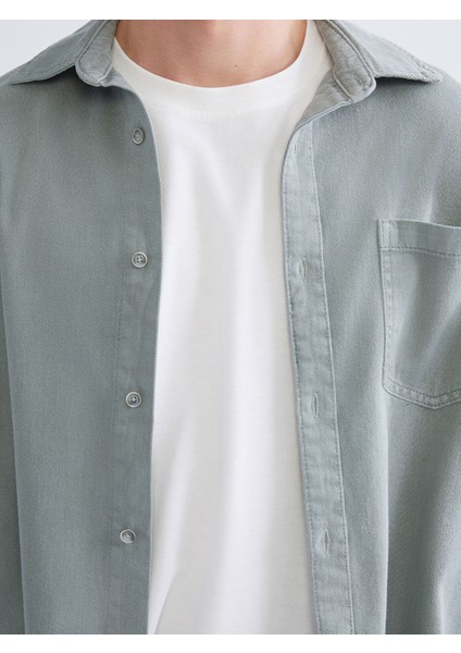 Yeni Sezon Regular Fit Uzun Kollu Erkek Jean Gömlek modelleri