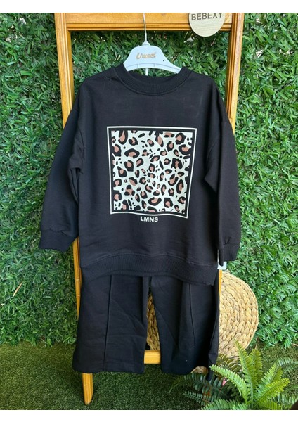 Leopar Desenli Siyah Alt Üst Takım 138/ fiyatları