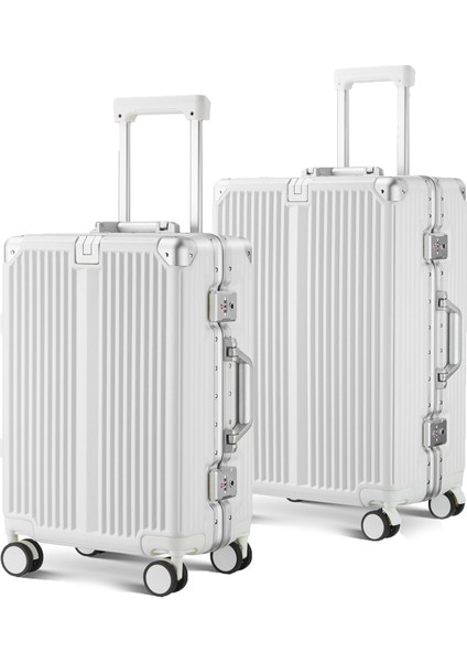 Joya Pc Policarbon 2'li Valiz Seti (Kabin ve Orta) Beyaz