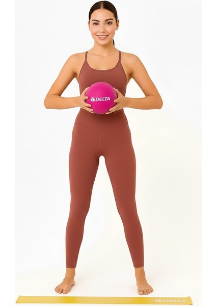 20 cm Mini Denge Topu ve Aerobik Loop Band Pilates Seti Squat Yoga Ekipmanı modelleri