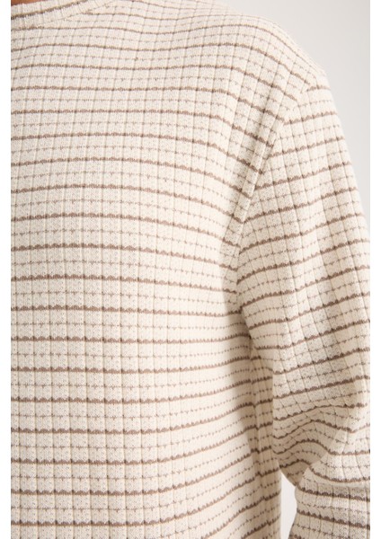 Pamuklu Erkek Oversize Triko Sweatshirt | Uzun Kollu, Bisiklet Yaka, Günlük Rahat Model modelleri