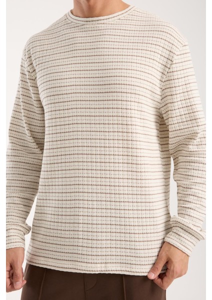 Pamuklu Erkek Oversize Triko Sweatshirt | Uzun Kollu, Bisiklet Yaka, Günlük Rahat Model indirimleri