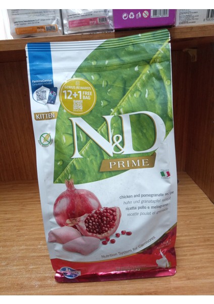 Prime Tavuk ve Nar Tahılsız Yavru Kedi Mama 1.5 kg