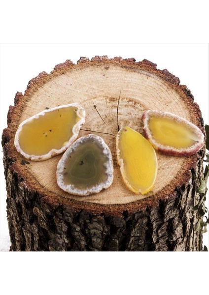 Ds-Derin Plaka Akik Kolye Ucu-Sarı-1