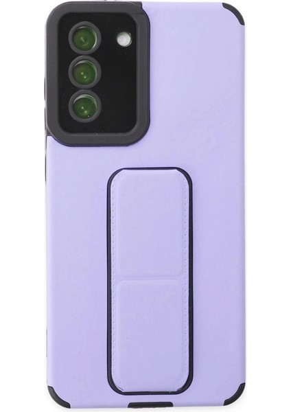 Bfs Samsung Galaxy S21 Fe Kılıf Mega Standlı Silikon - Lila