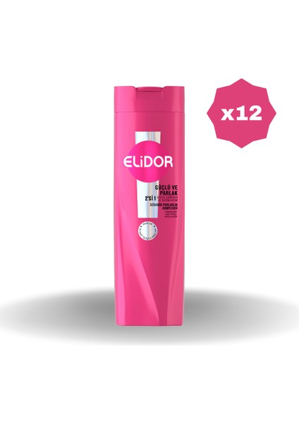Şampuan Güçlü & Parlak 2si1 Arada 400 ml - (12 Adet)