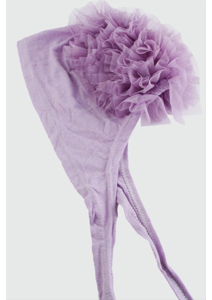 Ds-Derin Dikişli Fırfırlı Bone-Mor