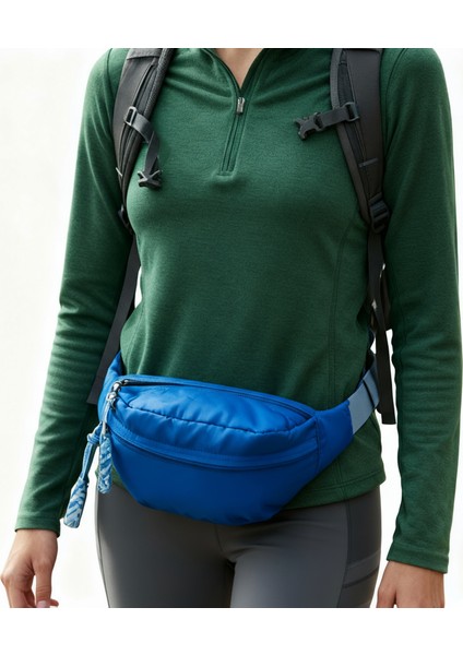 Mavi Renk Çapraz Çanta Bel Çantası Spor Çantası Ultra Hafif Oxford Kumaş Suya Dayanıklı fırsatları