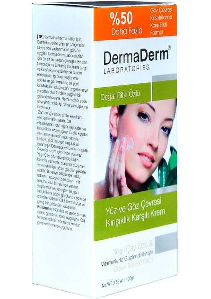 Yüz ve Göz Çevresi Kırışıklık Karşıtı Krem 100 gr indirimleri