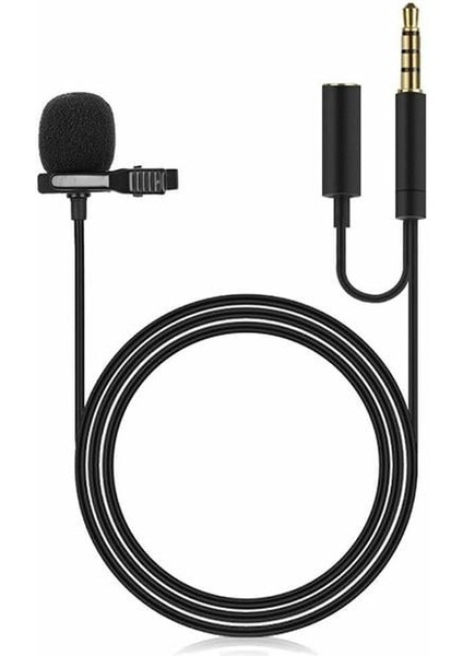 Powermaster JH-043-A Cep Telefonu Için 3.5 mm Jack Girişli Youtuber Yaka Mikrofonu