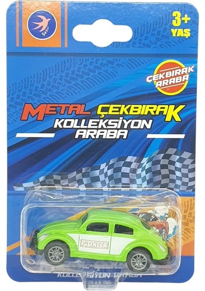 Çek Bırak Metal Küçük Arabalar 8 cm - SH40031 - Yeşil Vosvos indirimleri