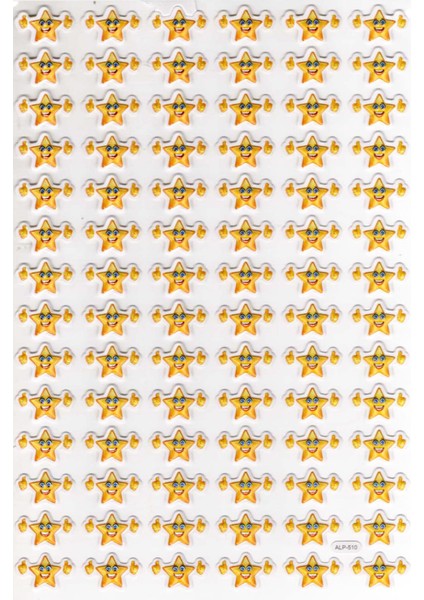 Sticker Kabartmalı A4 Boyutunda Stiker Defter, Planlayıcı ETIKET-(LIM510) - Süper Gülen Yıldız fiyatları