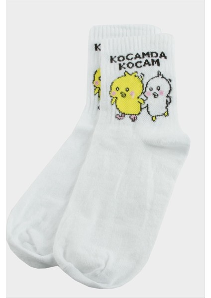 Ds-Derin Civciv Kolej Çorap 8X28-BEYAZ