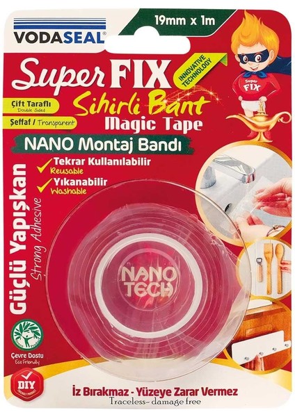 Vodaseal Süper Fix Sihirli Bant 19 mm 1 Metre