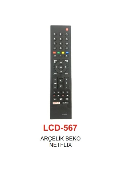 Arçelik - Beko 3D Smart Netflix Tv Kumandası - LCD 567 modelleri