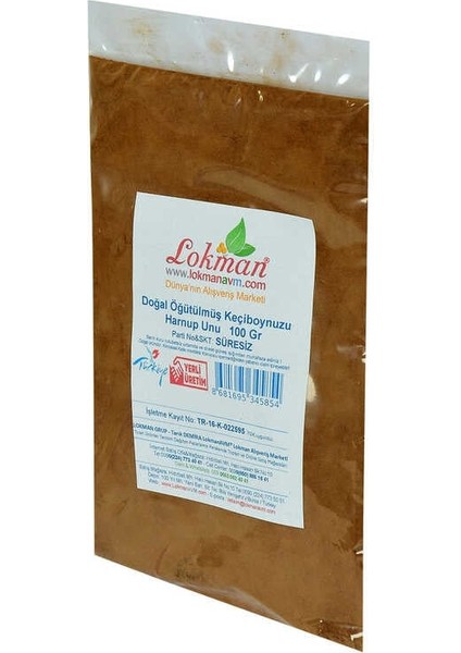 Keçiboynuzu Unu Harnup Unu Öğütülmüş Doğal 100 gr Paket modelleri