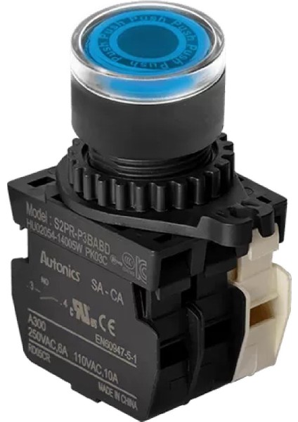 S2PR-P3BABLM ,KONTAK-1A1K MAVI-220V Yaylı M22 Buton