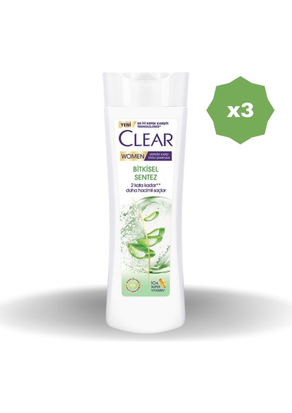 Şampuan Bitkisel Sentez Kepeğe Karşı Etkili 350 ml - (3 Adet)